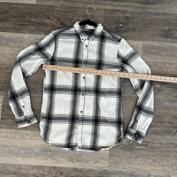 FRENCH CONNECTION Men's Big Checks Flannel Button-Up Shirt Sz Medium - Picture 6 of 12